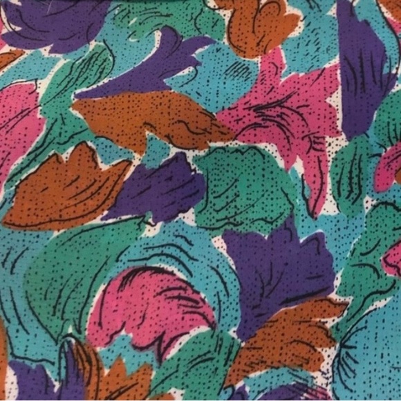 Vintage A-line Skirt Notations Retro MIDI Sheer Abstract Lightweight Size 12 - Picture 4 of 4